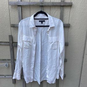 Banana Republic white polo shirt